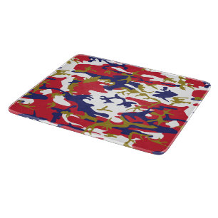 4th of July, Independence day, Camouflage Gold Cutting Board