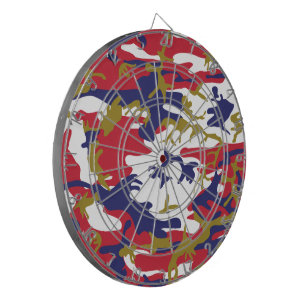 4th of July, Independence day, Camouflage Gold Dart Board