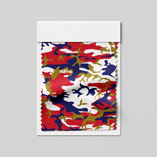 4th of July, Independence day, Camouflage Gold Fabric