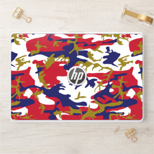 4th of July, Independence day, Camouflage Gold HP Laptop Skin
