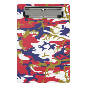 4th of July, Independence day, Camouflage Gold Mini Clipboard