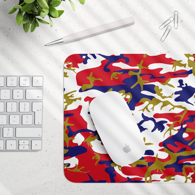 4th of July, Independence day, Camouflage Gold Mouse Pad (Creator Uploaded)