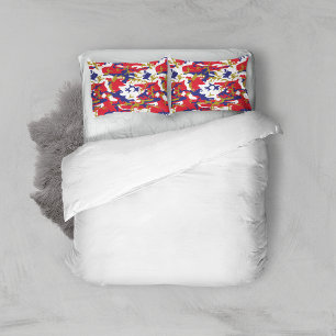 4th of July, Independence day, Camouflage Gold Pillow Case