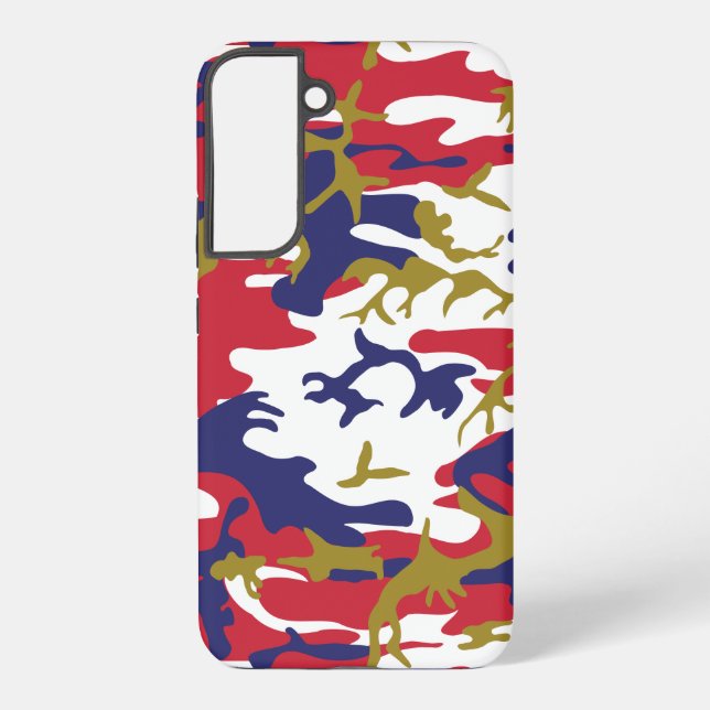 4th of July, Independence day, Camouflage Gold Samsung Galaxy Case (Back)