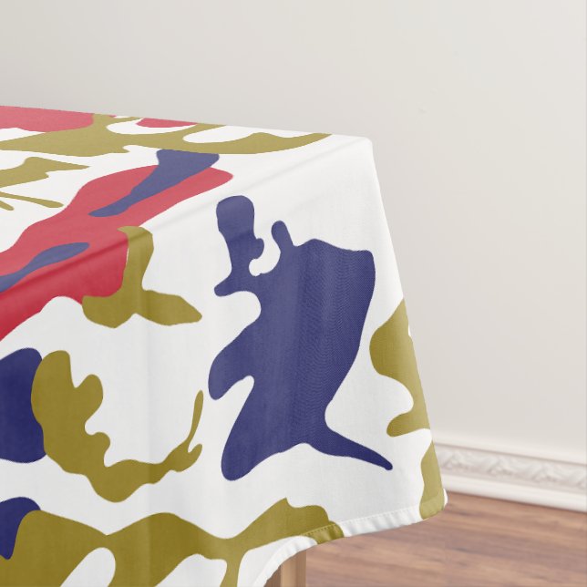 4th of July, Independence day, Camouflage Gold Tablecloth (In Situ)