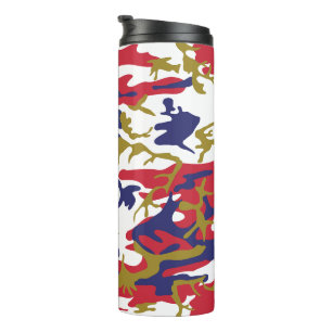4th of July, Independence day, Camouflage Gold Thermal Tumbler