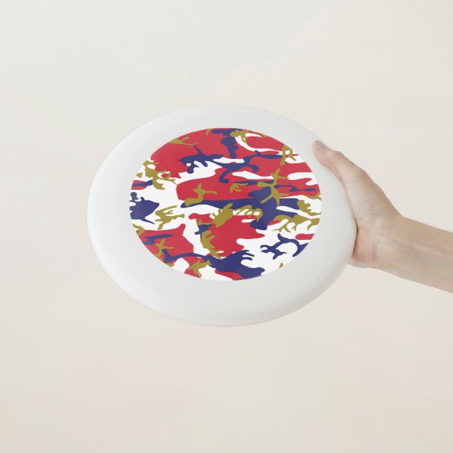 4th of July, Independence day, Camouflage Gold Wham-O Frisbee (In Hand)