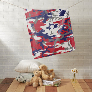 4th of July, Independence day, Camouflage Gray Baby Blanket