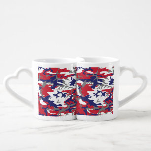 4th of July, Independence day, Camouflage Gray Coffee Mug Set