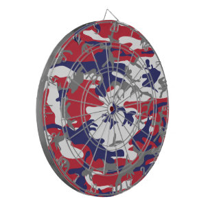 4th of July, Independence day, Camouflage Gray Dart Board