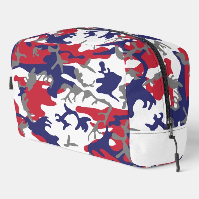 4th of July, Independence day, Camouflage Gray Dopp Kit (Right Corner)