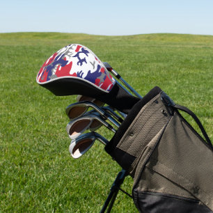 4th of July, Independence day, Camouflage Gray Golf Head Cover