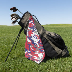 4th of July, Independence day, Camouflage Gray Golf Towel