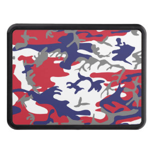 4th of July, Independence day, Camouflage Gray Hitch Cover