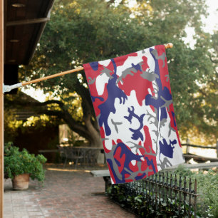 4th of July, Independence day, Camouflage Gray House Flag