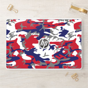 4th of July, Independence day, Camouflage Gray HP Laptop Skin