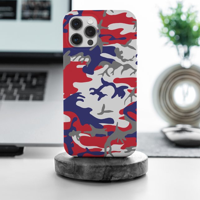 4th of July, Independence day, Camouflage Gray iPhone Case (Creator Uploaded)
