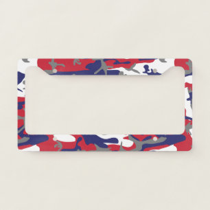 4th of July, Independence day, Camouflage Gray License Plate Frame