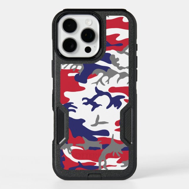 4th of July, Independence day, Camouflage Gray Otterbox iPhone Case (Back)