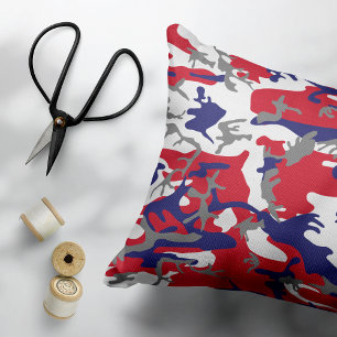 4th of July, Independence day, Camouflage Gray Pet Bed