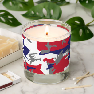 4th of July, Independence day, Camouflage Gray Scented Candle