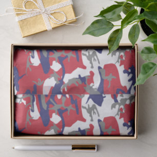 4th of July, Independence day, Camouflage Gray Tissue Paper