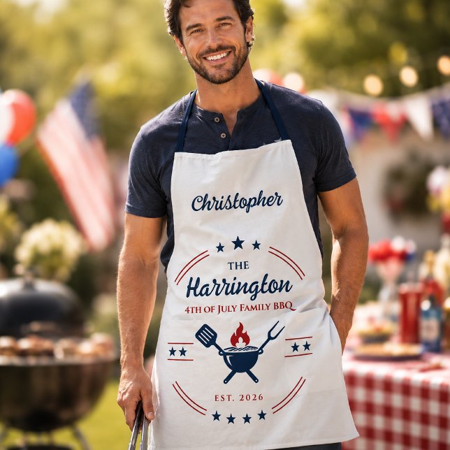 4th of July Independence Day Family BBQ Apron (Creator Uploaded)