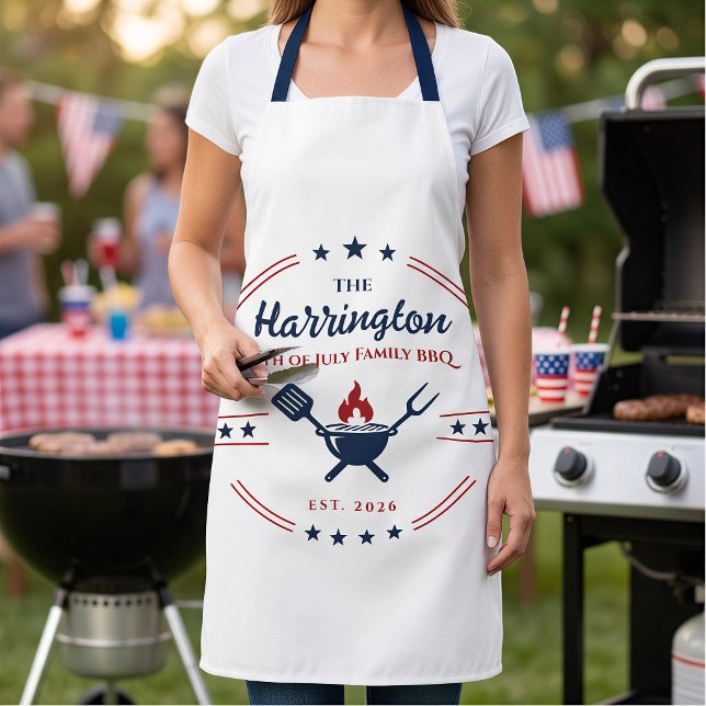 4th of July Independence Day Family BBQ Apron (Creator Uploaded)