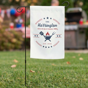 4th of July Independence Day Family BBQ Garden Flag