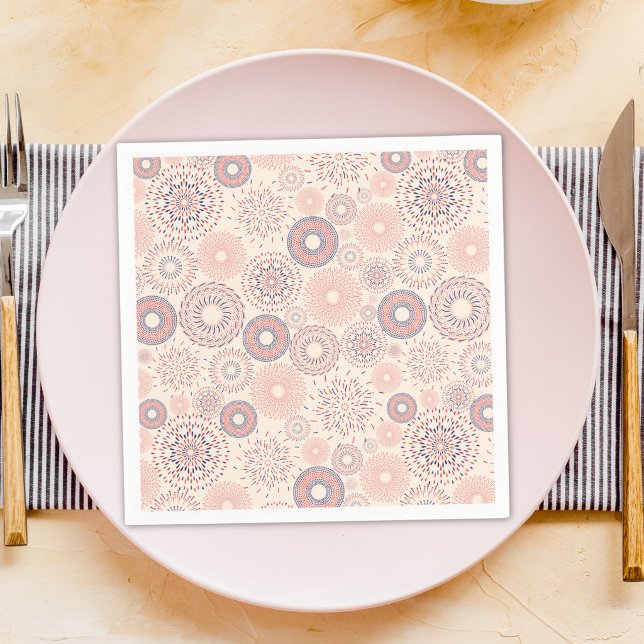 4th of July Independence Day Firecrackers Pattern Napkins (Creator Uploaded)
