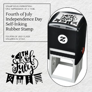 4th of July Independence Day Flag Self-inking Stamp