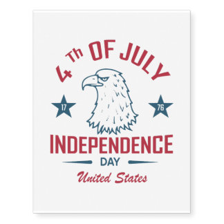 4th of july ( Independence day ) - fourth of july Temporary Tattoos