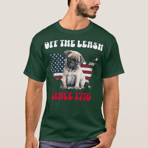 4th of July Independence Day Funny Design for Dog  T_Shirt