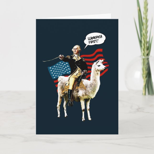 4th of July Independence Day Funny Ll-America Gift Card (Front)