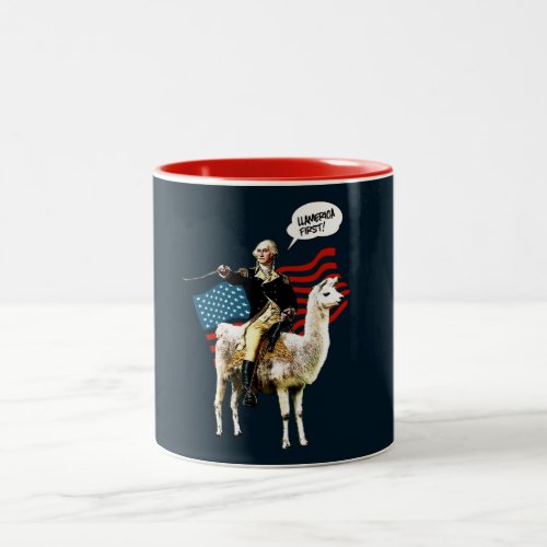 4th of July Independence Day Funny Ll_America Gift Two_Tone Coffee Mug