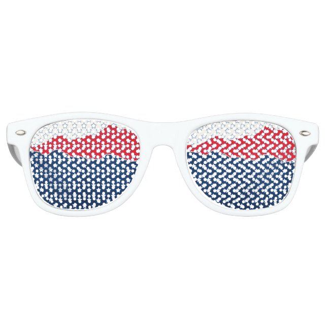 4th of July Independence day monogram Retro Sunglasses (Front)