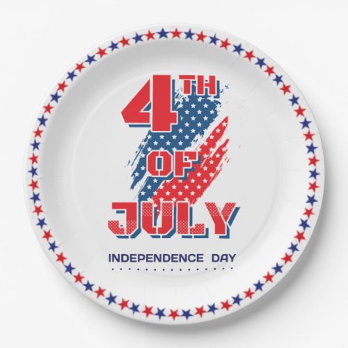 4th Of July Independence Day Paper Plates