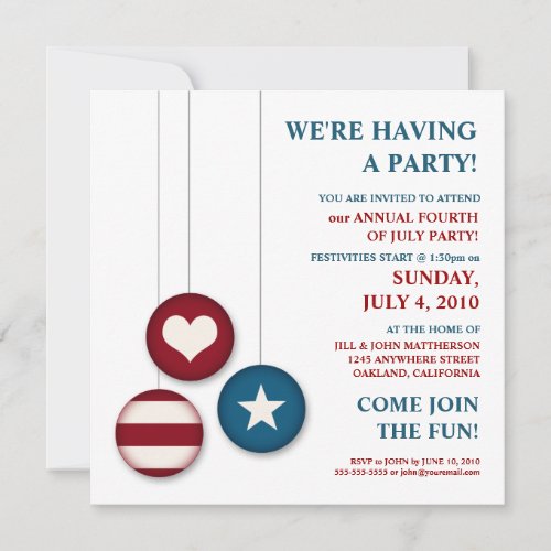 4th of July Independence Day | Party Invitations