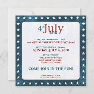 4th of July Independence Day Party Invitations