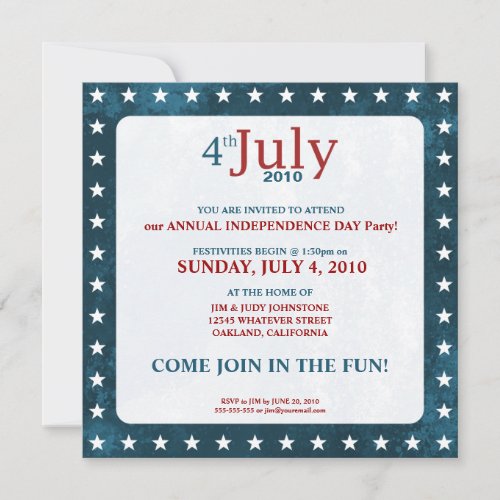 4th of July Independence Day | Party Invitations