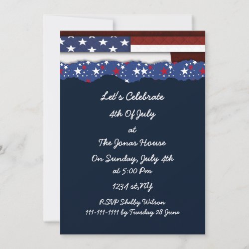 4th of july independence day party invites