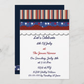 4th of july independence day party invites (Front/Back)
