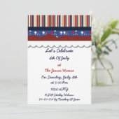 4th of july independence day party invites (Standing Front)