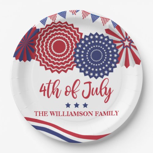 4th of July Independence Day Party Paper Plate