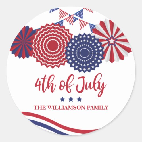 4th of July Independence Day Party Stickers