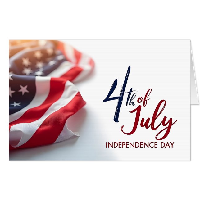 4th of July Independence Day Patriotic Design Card (Front Horizontal)