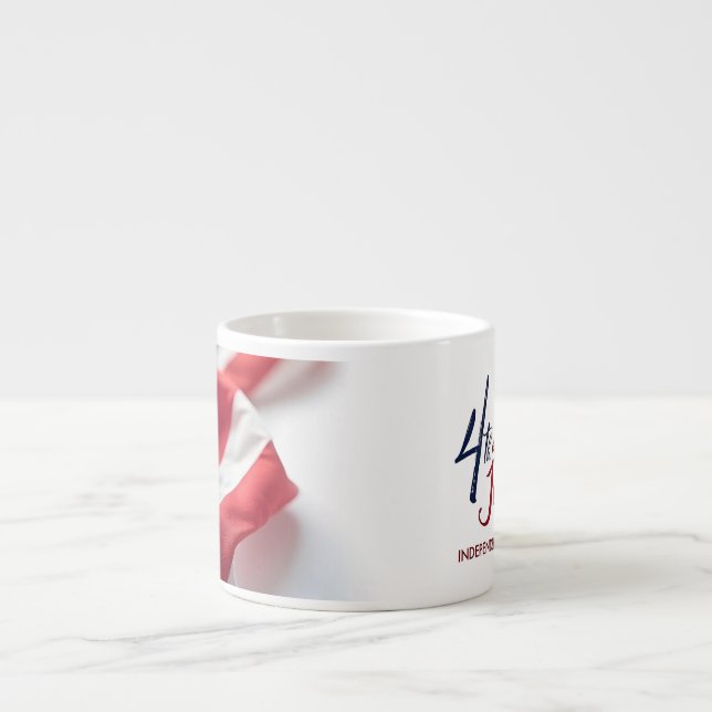 4th of July Independence Day Patriotic Design Espresso Cup (Front)