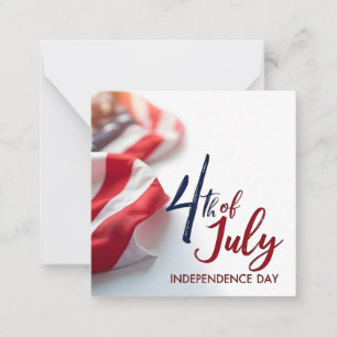 4th of July Independence Day Patriotic Design Note Card