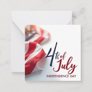 4th of July Independence Day Patriotic Design Note Card