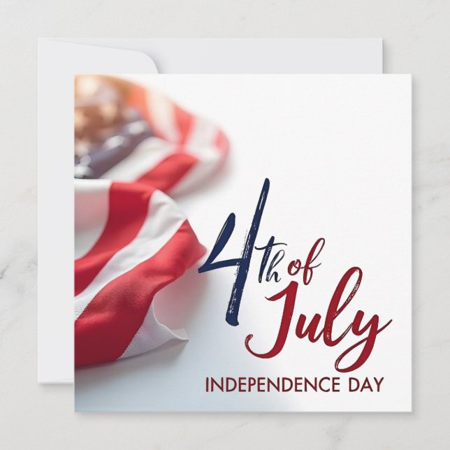 4th of July Independence Day Patriotic Design Note Card (Front)